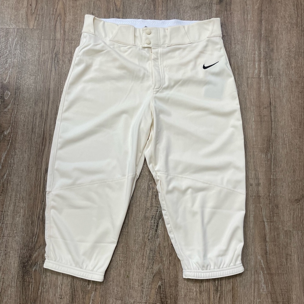 Nike Mens Vapor Select Hi Baseball Pants Ivory Sz Large BQ5400-120